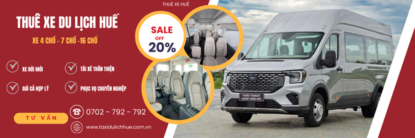 dịch vụ xe du kịch 16 chổ tại Huế