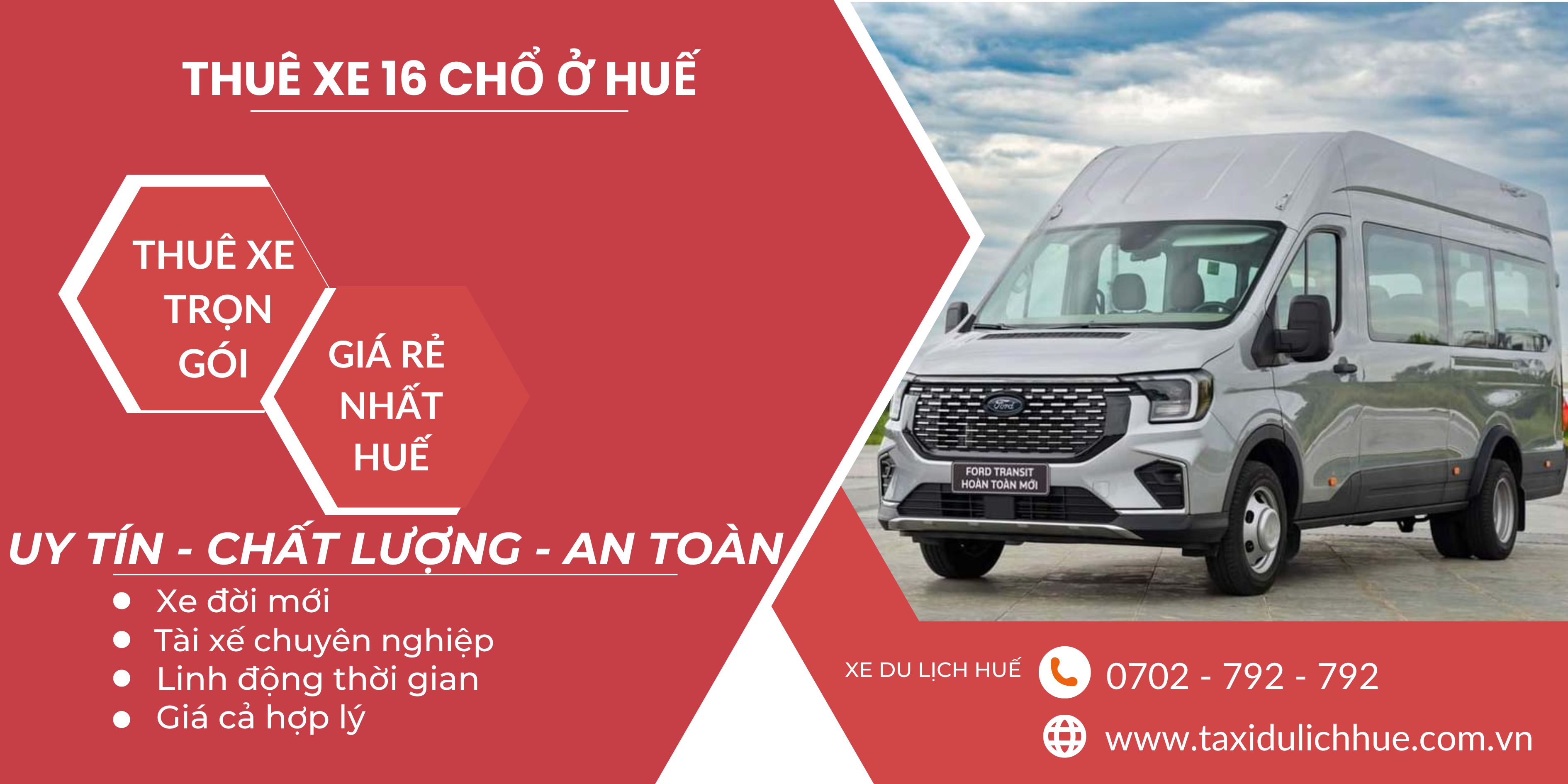 Thuê xe Huế 16 chổ