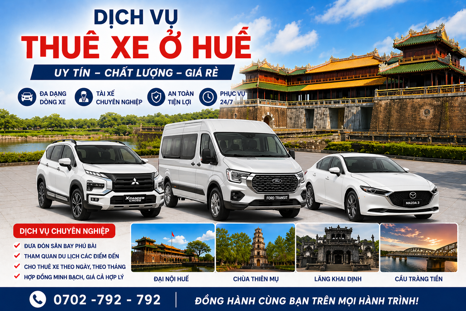 dịch vụ thuê xe huế